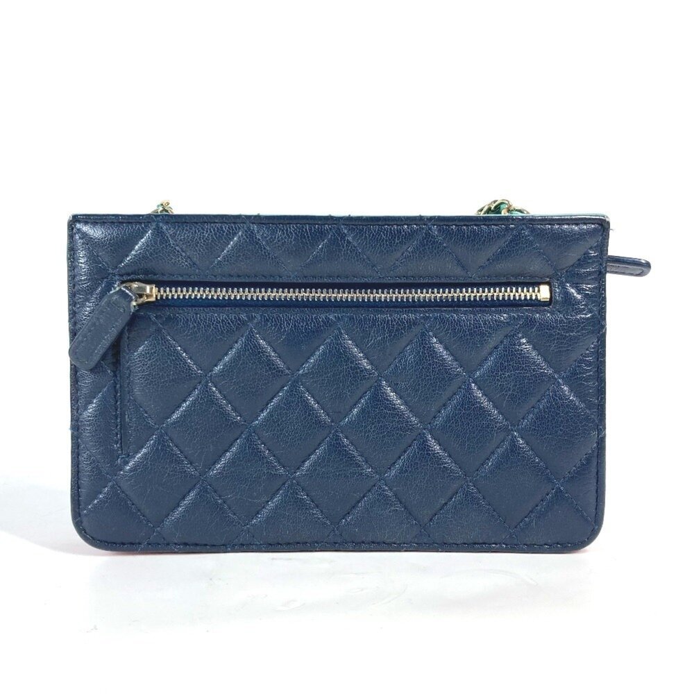 CHANEL Pink Caviar Leather Logo Pochette Shoulder Bag - Picture 3 of 14